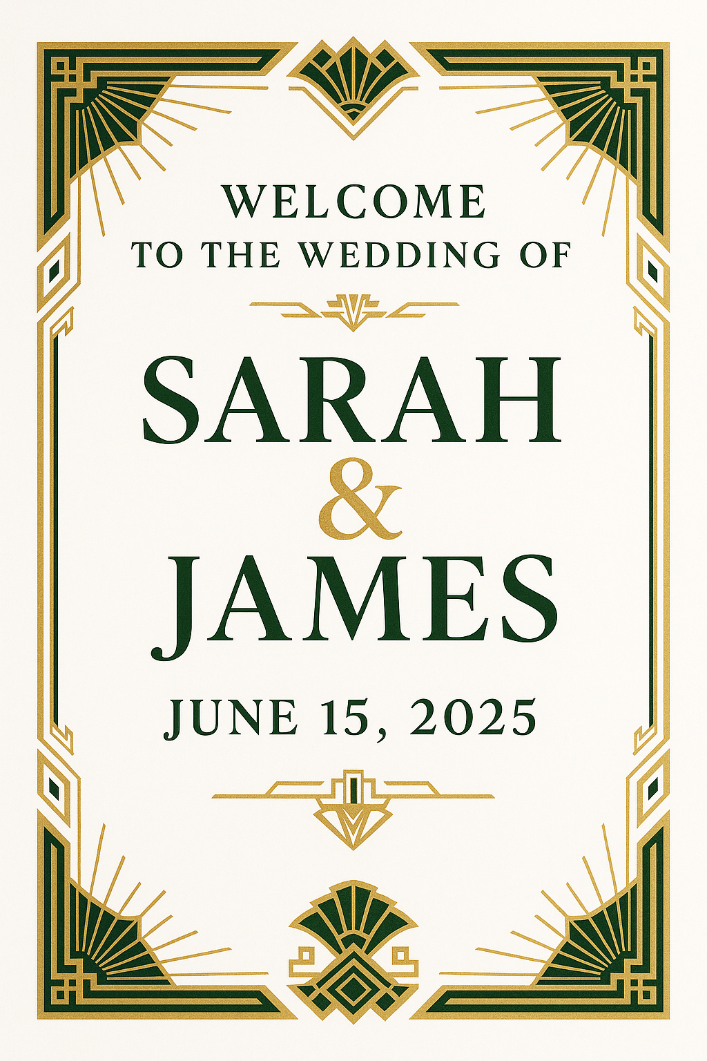 Example wedding sign 2