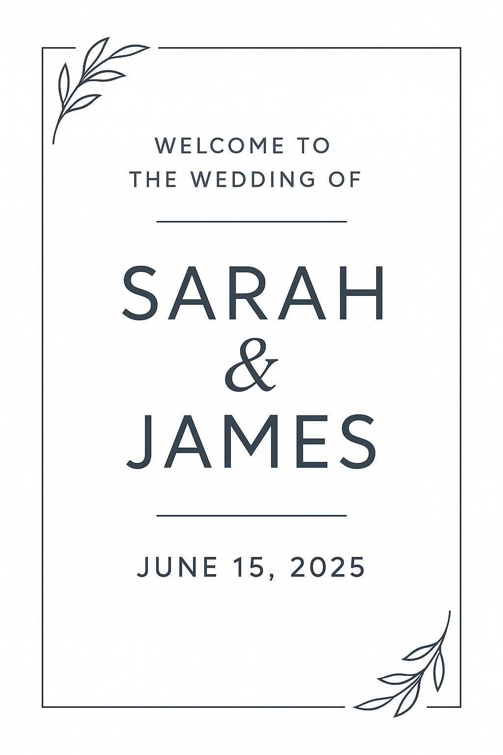Example wedding sign 3