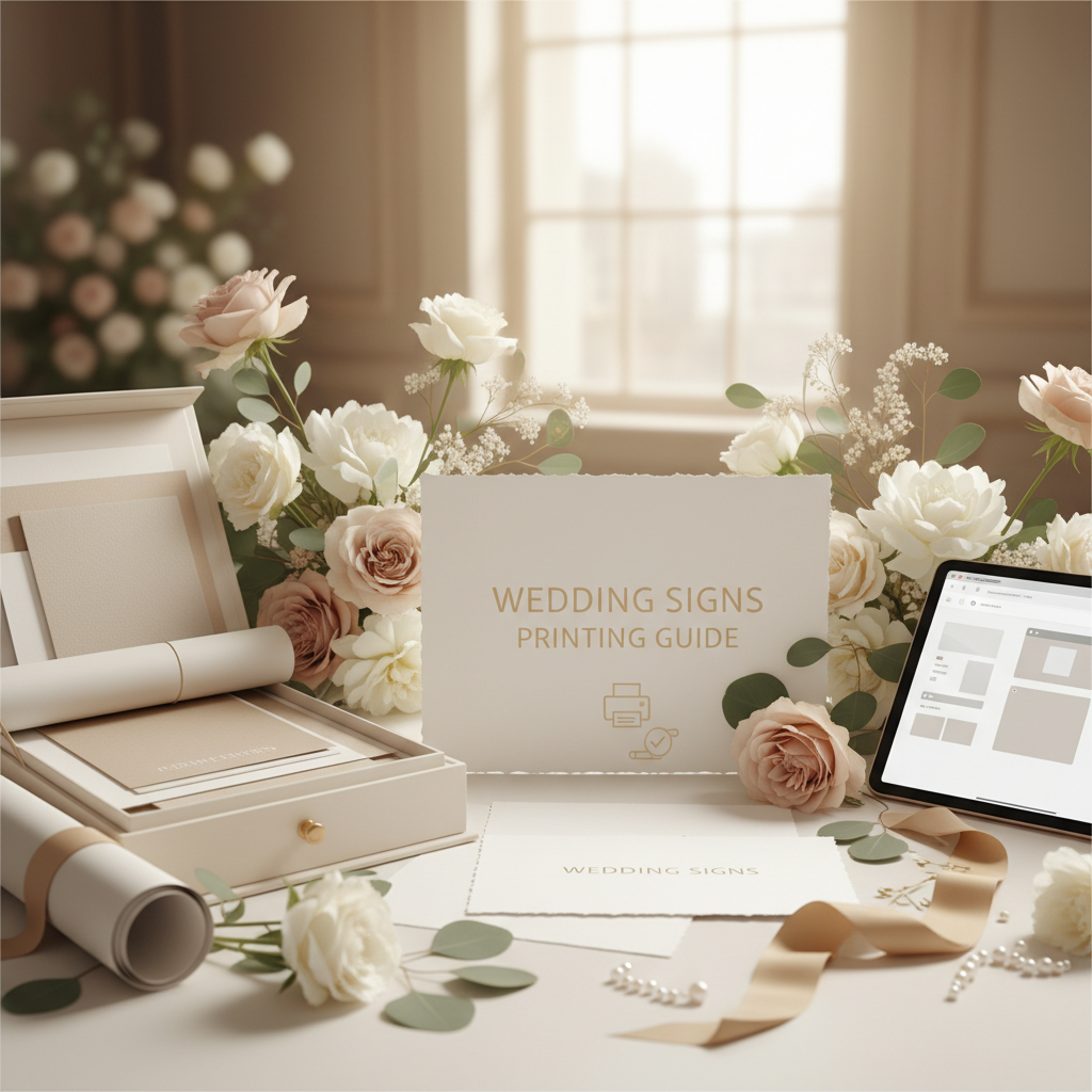 How to Print Wedding Signs: Professional Quality at Home or Online