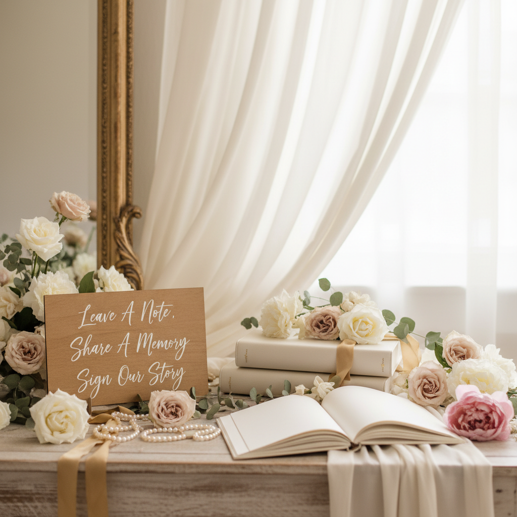Wedding Guest Book Signs: Creative Wording & Display Ideas