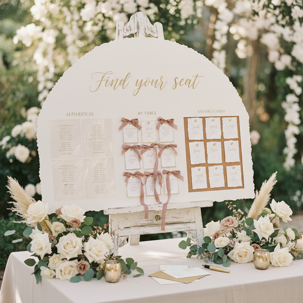 Wedding Seating Chart Signs: Easy Table Assignment Display