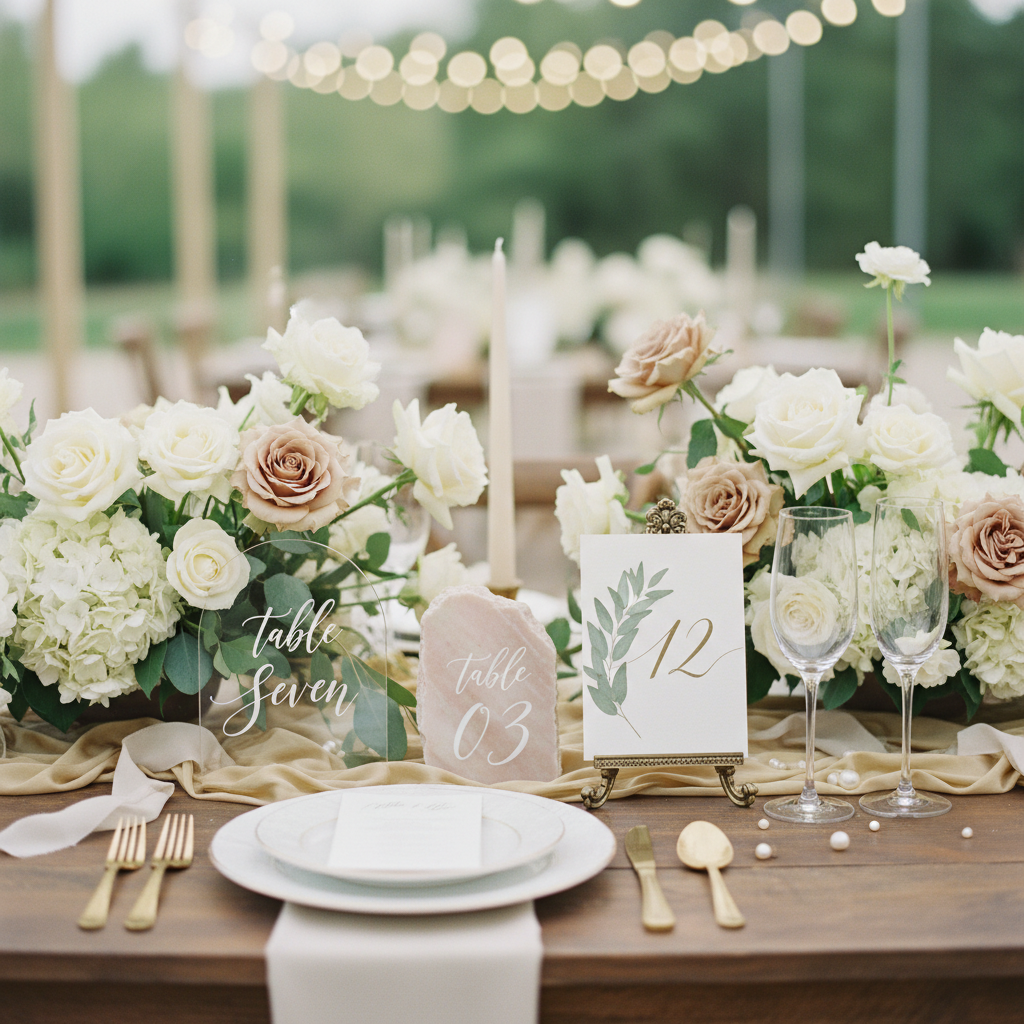Wedding Table Number Signs: Creative Ideas & Design Tips